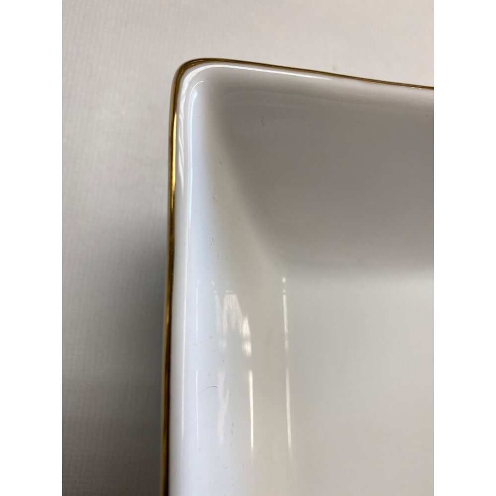 Charter Club Grand Buffet Fine Line Gold Trim Square Serving Bowl - Picture 4 of 7